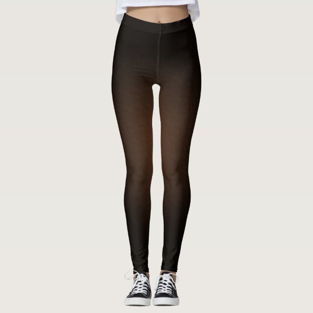 Schwarz und verblasste Farbe Leggings (Vorderseite)
