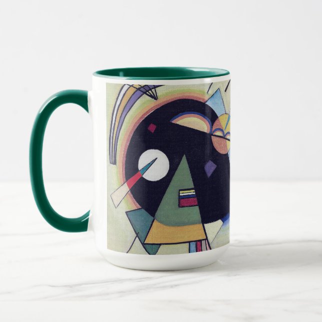Schwarz und Violet - Kandinsky Abstrakte Kunst Tasse (Links)