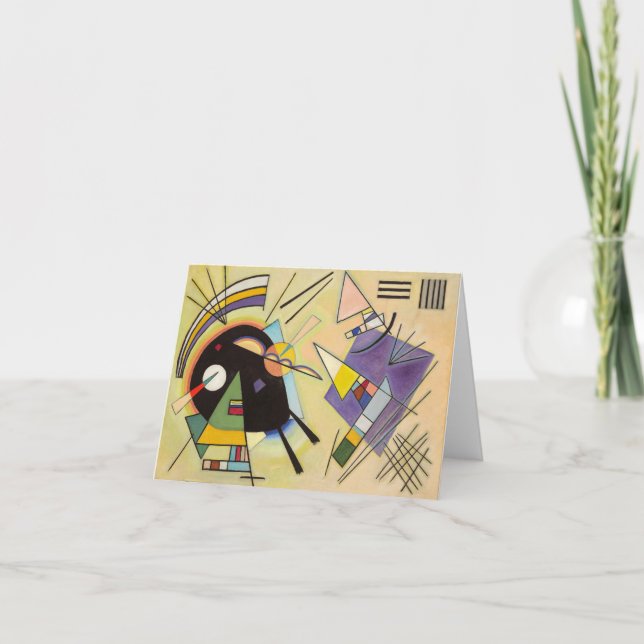 Schwarz und Violet von Wassily Kandinsky Dankeskarte (Vorderseite)
