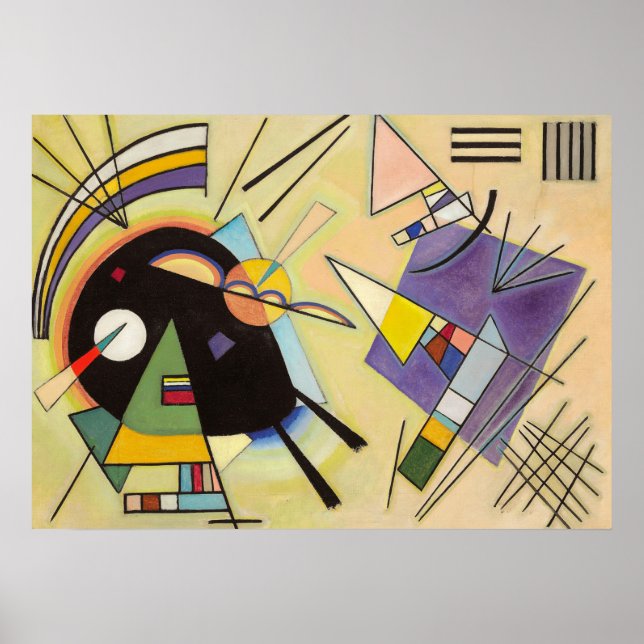 Schwarz und Violet von Wassily Kandinsky Poster (Vorne)