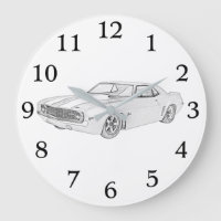 Schwarz und Weiß 1969 Chevy Camaro Rendering