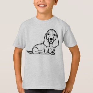 SCHWARZ UND WEISS #34 - Basset Hound T-Shirt