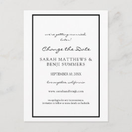 Schwarz und Weiß ändern Datum Postkarte