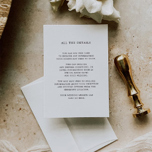 Schwarz und Weiß   Angaben zum Hochzeitgast Begleitkarte