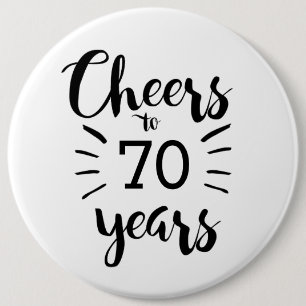 Schwarz und Weiß auf 70 Jahre Button