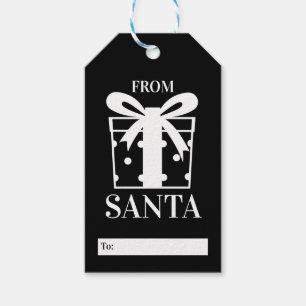 Schwarz und Weiß aus Santa Geschenkanhänger
