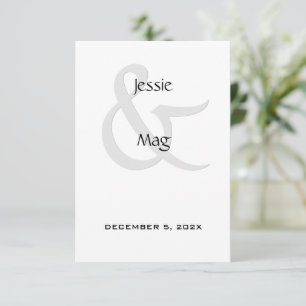 Schwarz und Weiß Begleitkarte