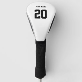 Schwarz und Weiß, benutzerdefinierte Nummer und Na Golf Headcover