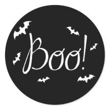 Schwarz und Weiß Boo! Halloween