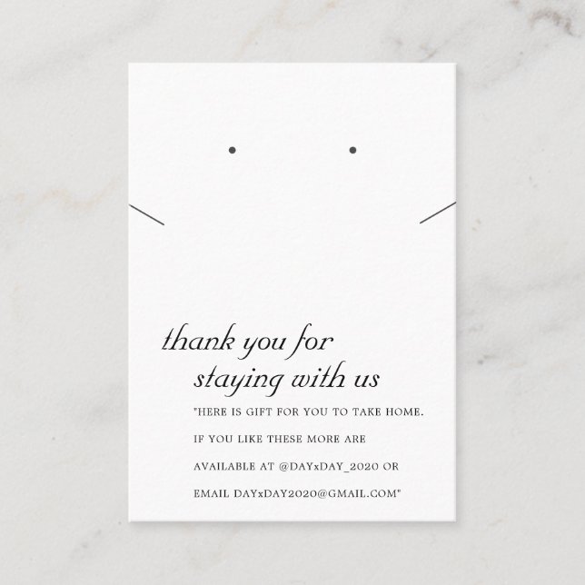 SCHWARZ UND WEISS DANK, DASS SIE DIE KARTE ERHALTE (Vorderseite)