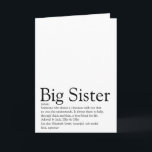 Schwarz und Weiß: Die beste Sister-Definition der  Karte<br><div class="desc">Personalisieren Sie für Ihre besondere Schwester oder Hermana (klein oder groß),  um ein einzigartiges Geschenk zu schaffen. Ein perfekter Weg,  ihr zu zeigen,  wie phantastisch sie jeden Tag ist. Entwickelt von Thisisnotme©</div>
