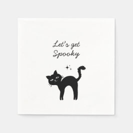 Schwarz und Weiß Edgy Grungy Halloween Napkins Serviette