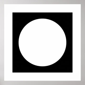Schwarz und Weiß, einfaches geometrisches Design. Poster