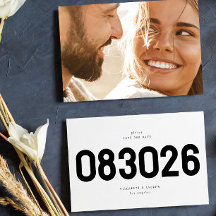 Schwarz und Weiß, fein, modern, groß: Foto Save The Date