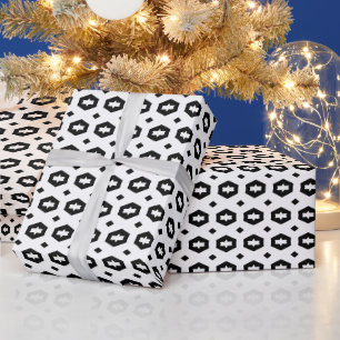 Schwarz und Weiß: Geometriana Geschenkpapier