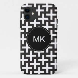 Schwarz und Weiß geometrisch Case-Mate iPhone Hülle
