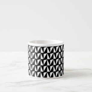Schwarz und Weiß geometrisch Espressotasse