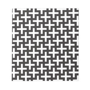 Schwarz und Weiß geometrisch Notizblock