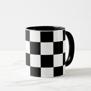 Schwarz und Weiß geometrisch Tasse