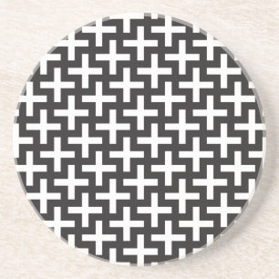 Schwarz und Weiß geometrisch Untersetzer