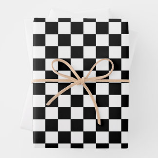 Schwarz und Weiß Geschenkpapier Set