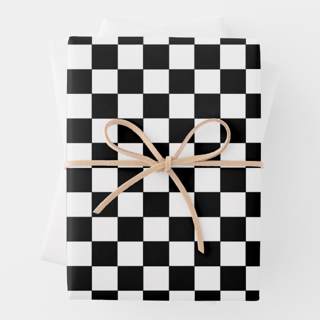 Schwarz und Weiß Geschenkpapier Set (Beispiel)