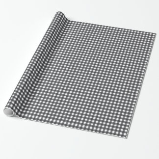 Schwarz und Weiß Gingham Geschenkpapier