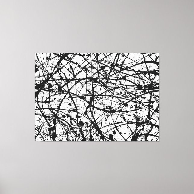 SCHWARZ UND WEISS I - Aktionsbilder - Abstrakt - Leinwanddruck (Vorderseite)