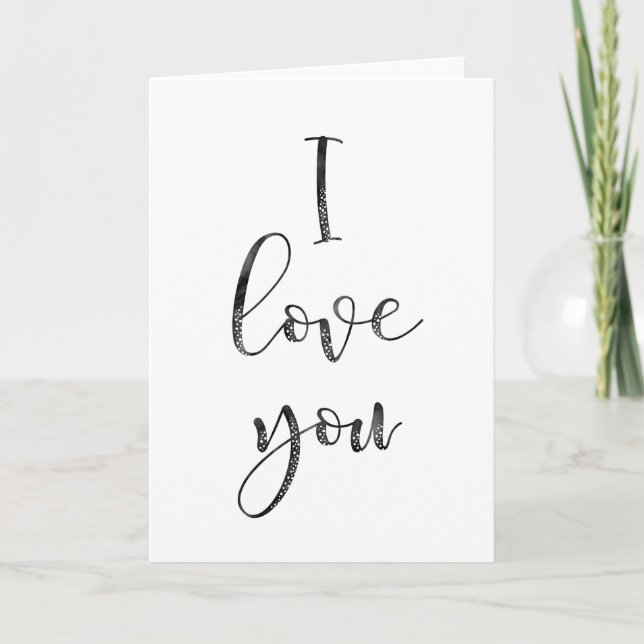 Schwarz und Weiß I Liebe Karte (Vorderseite)