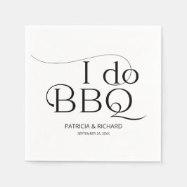 Schwarz und Weiß: Ich mache GRILLEN Engagement Par Serviette