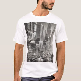 Schwarz und Weiß im Stil der 90er Jahre T-Shirt