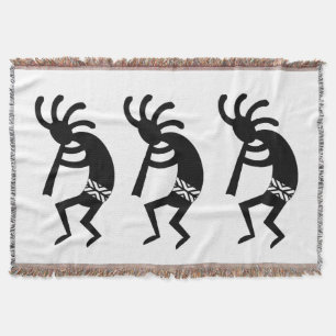 Schwarz und Weiß im Südwesten Kokopelli Decke