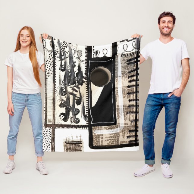 Schwarz und Weiß in der Stadtsprache Fleecedecke (Beispiel)