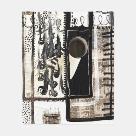 Schwarz und Weiß in der Stadtsprache Fleecedecke