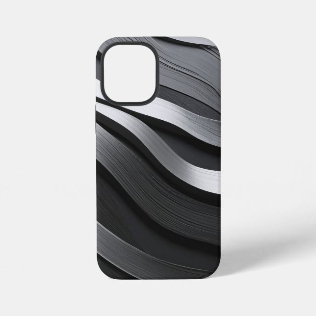 Schwarz und Weiß iPhone 12 Mini Hülle (Rückseite)