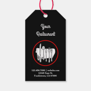 Schwarz und Weiß mit rotem, individuellem Restaura Geschenkanhänger