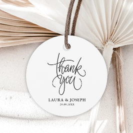 Schwarz und Weiß Moderne Elegance Hochzeit Vielen  Geschenkanhänger