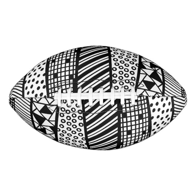 Schwarz und Weiß - moderne Muster Football (Vorderseite)