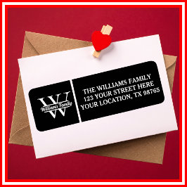 Schwarz und Weiß | Monogramm für einfache Familien