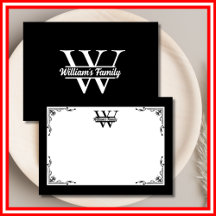 Schwarz und Weiß | Monogramm für einfache Familien