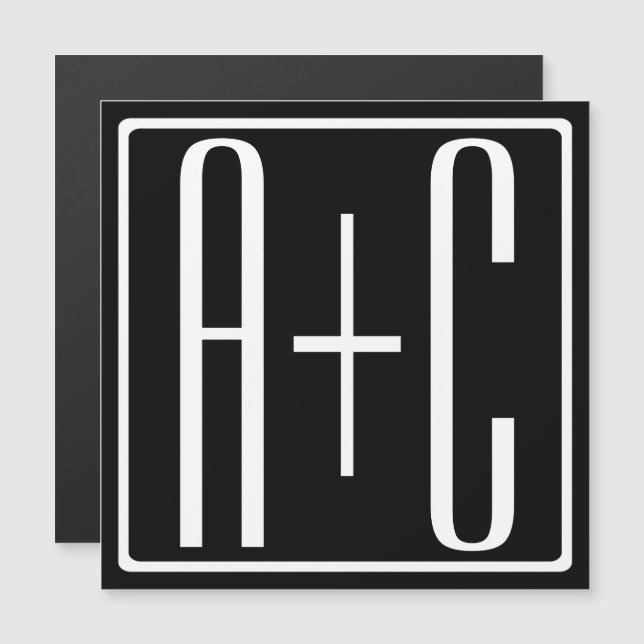 Schwarz und Weiß | Paarinitiativen Magneteinladung (Vorne/Hinten)