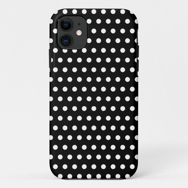 Schwarz und Weiß Polka Dot Muster. Spotty. Case-Mate iPhone Hülle (Rückseite)