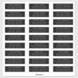 Schwarz und Weiß | Private Guest Address Labels