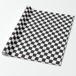 Schwarz und [weiß] Schachbrett Schachbrett-Schachb Geschenkpapier