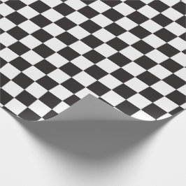Schwarz und [weiß] Schachbrett Schachbrett-Schachb Geschenkpapier