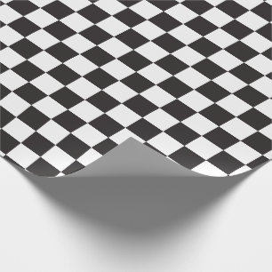 Schwarz und [weiß] Schachbrett Schachbrett-Schachb Geschenkpapier