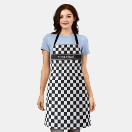 Schwarz und [weiß] Schachbrett Schachbrett-Schachb Schürze