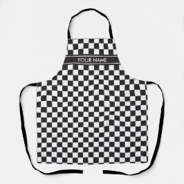 Schwarz und [weiß] Schachbrett Schachbrett-Schachb Schürze