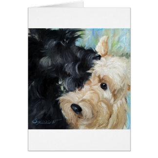 Schwarz und Weiß Schottische Terrier Scottie Art