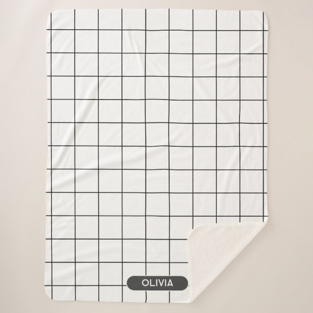 Schwarz und Weiß Sherpadecke (Vorderseite)